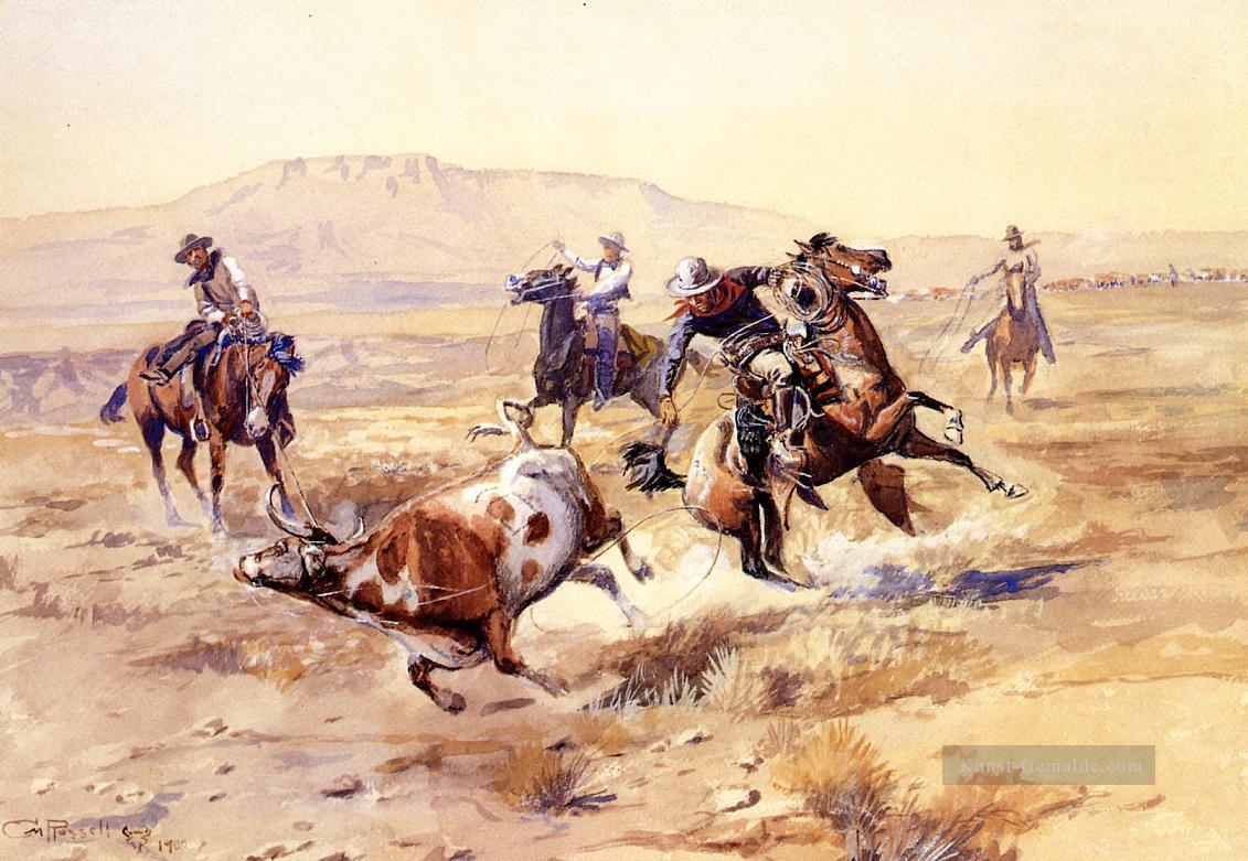 Charles Marion Russell Indianer Der Renegade Cowboy Ölgemälde